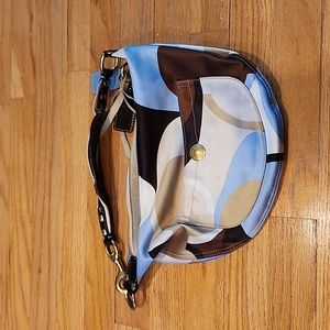 Coach ergo optic scarf print purse